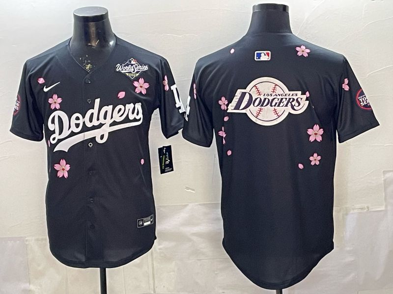 Men Nike 2026 Los Angeles Dodgers Blank Black Sakura Edition Game MLB Jersey 0023->los angeles dodgers->MLB Jersey